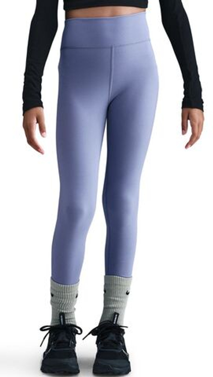 Брюки для девочки Nike Girls One Dri-FIT High-Waisted - world indigo/white