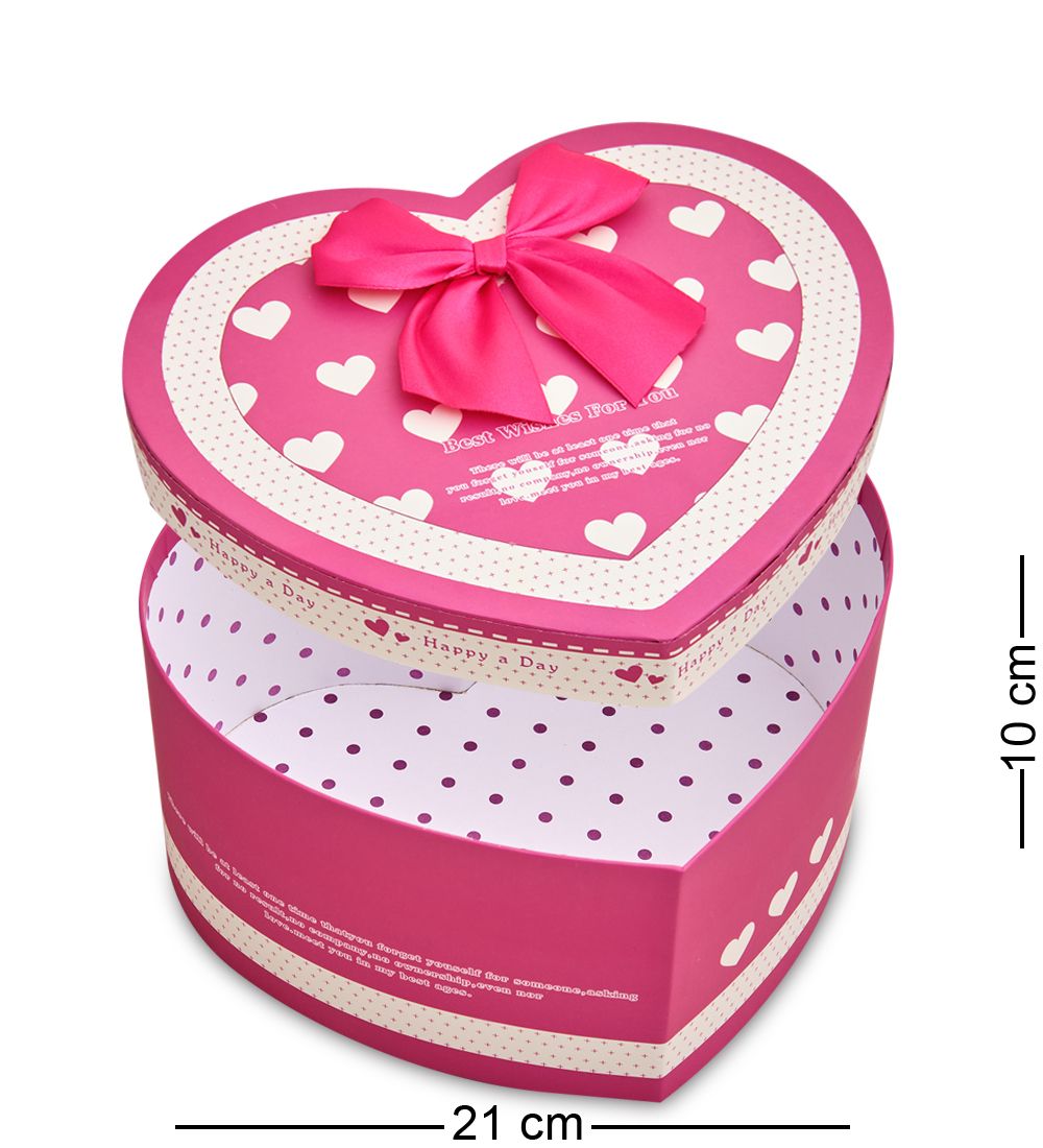 WG-54/1-D Коробка подарочная «Сердце» цв.красный