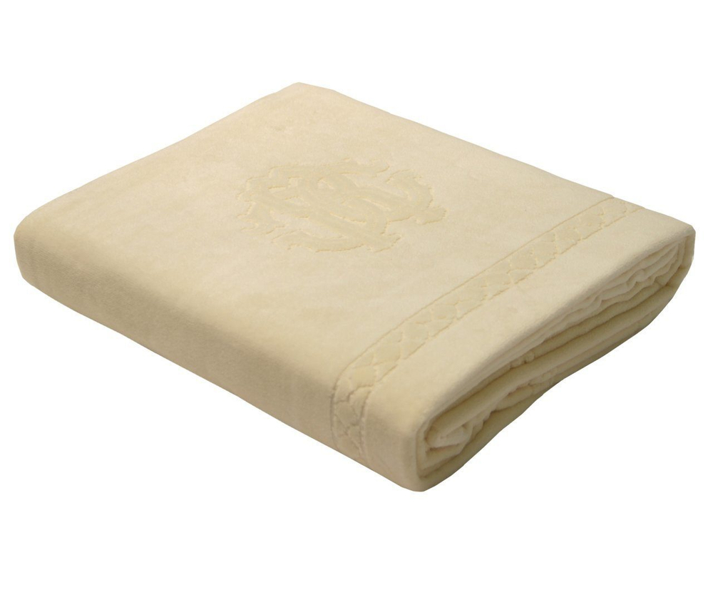Полотенце велюровое 100х180 Roberto Cavalli Venezia 810 ivory