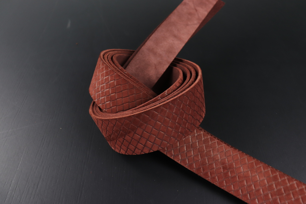 Ременная заготовка Шелк Бордо + Плита Симметрия