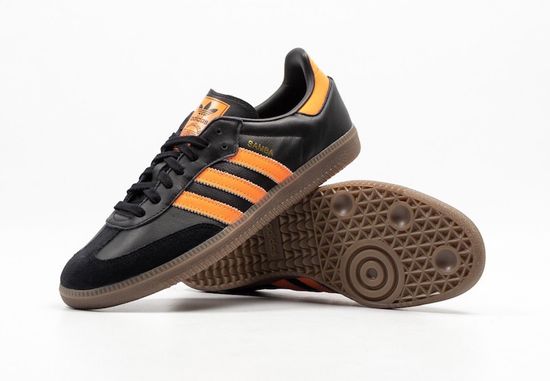 Кроссовки Adidas Samba Black/Orange