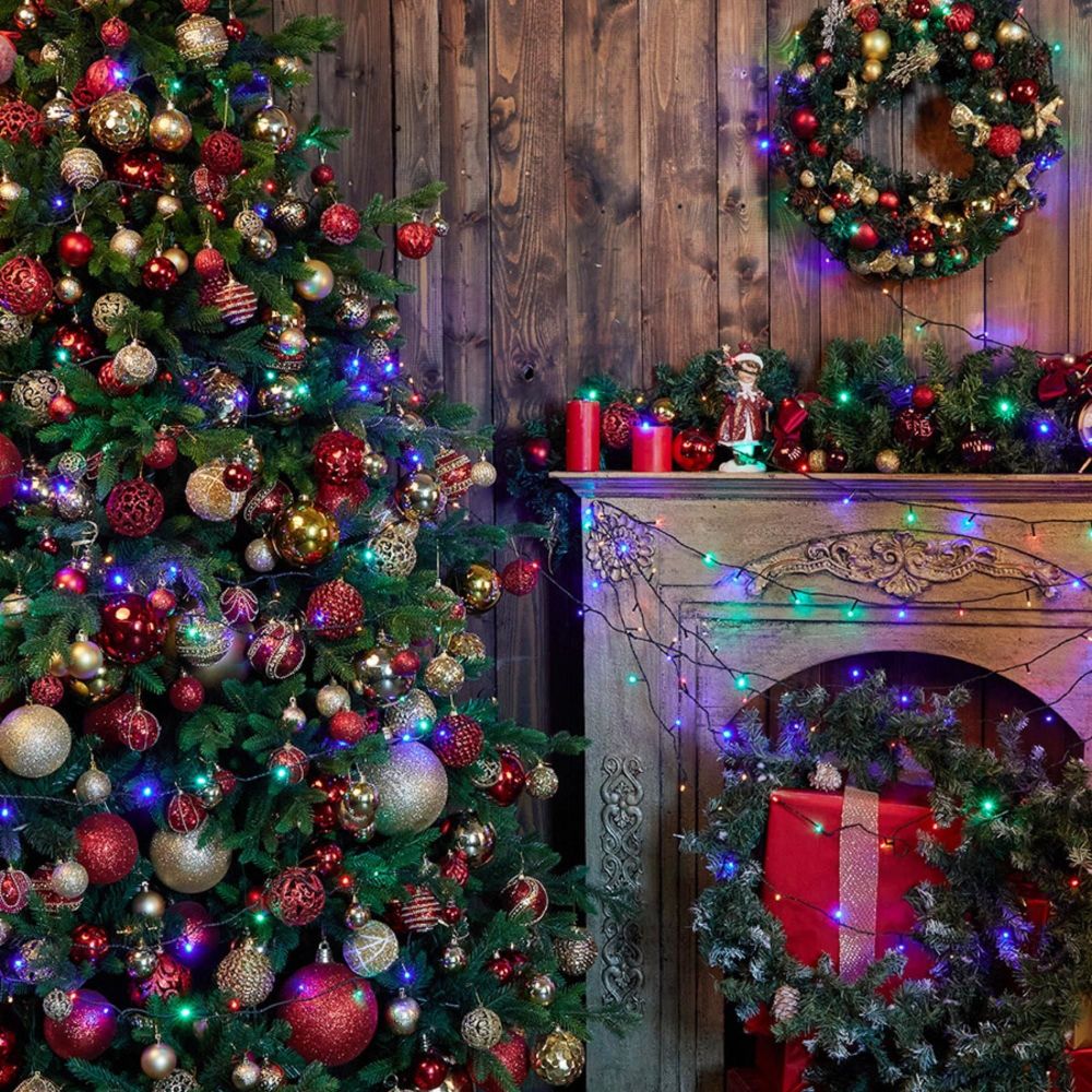 ULD-S3000-300-DGA MULTI IP20 Гирлянда светодиодная. 30м. 300 светодиодов. Разноцветный свет. Провод зеленый. ТМ Uniel