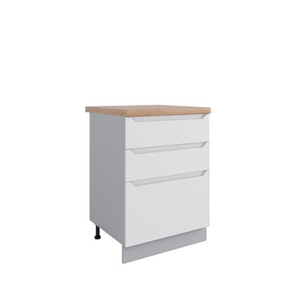 Кухня Модуль СЯШ 600 Тренто Белая кожа