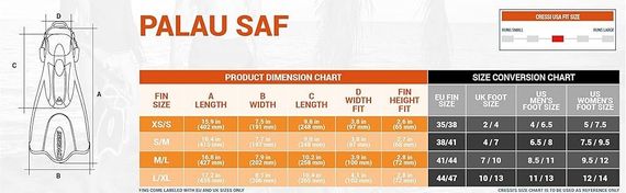 Ласты Cressi Palau SAF черно-желтые