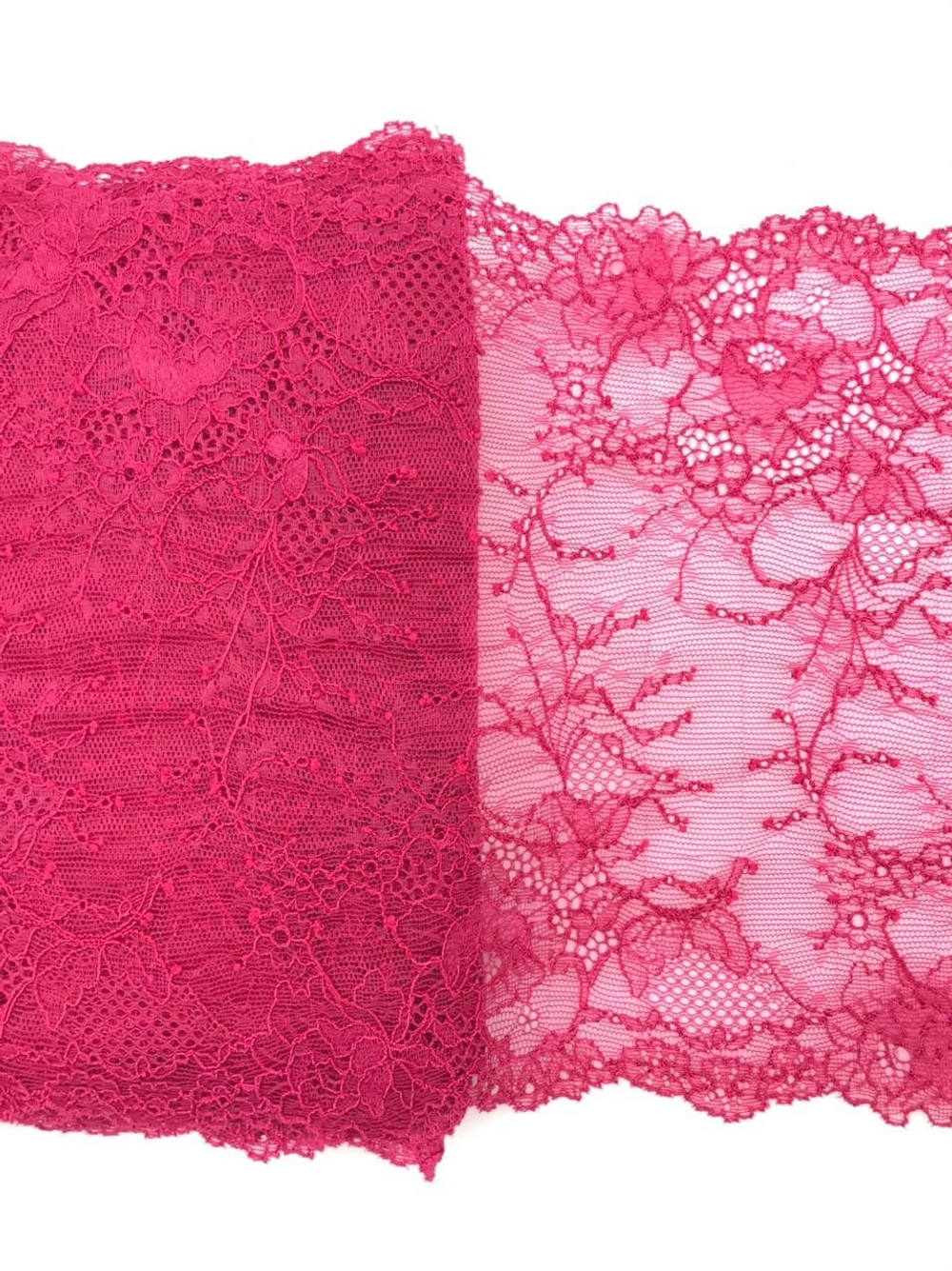 Кружево эластичное ярко-малиновое 18 см