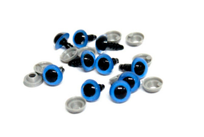 Глазки винтовые 14мм с фиксатором 2 шт. цв.синий