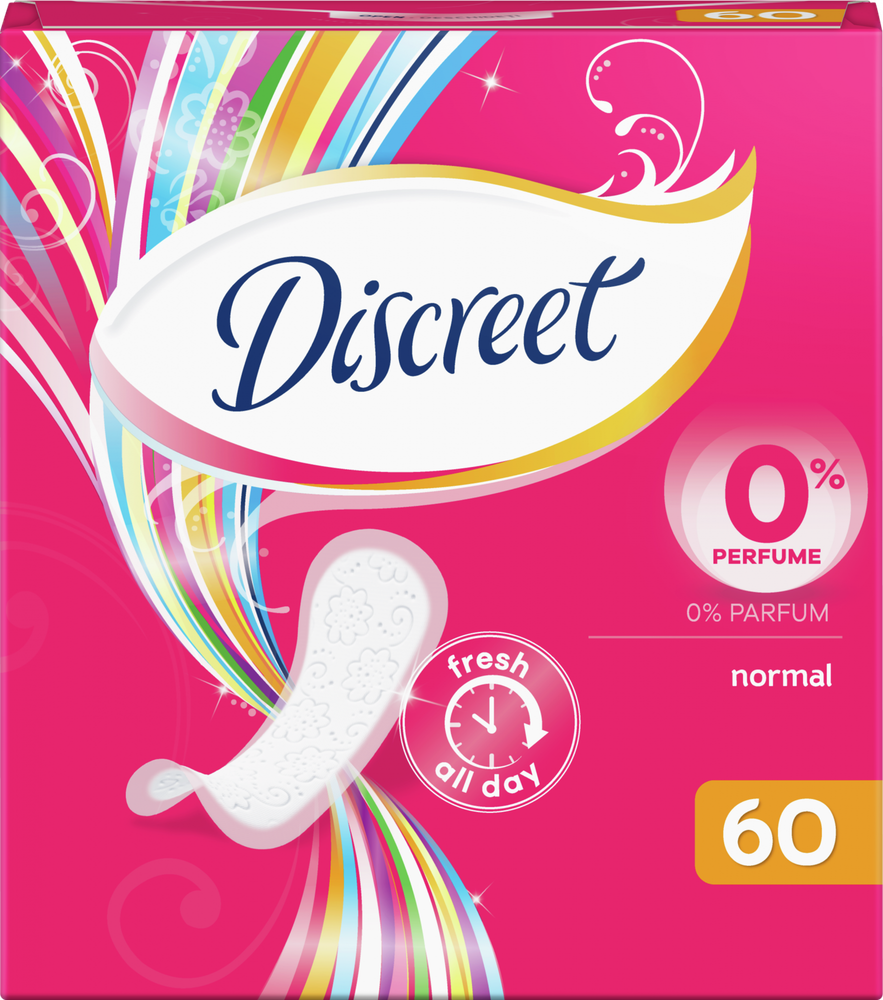 Alldays Discreet Прокладки женские гигиенические Normal Trio, ежедневные, 60 шт