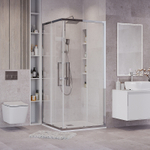 Душевой уголок Grossman Cosmo 80х80 300.K33.02.8080.10.00 профиль Хром стекло прозрачное