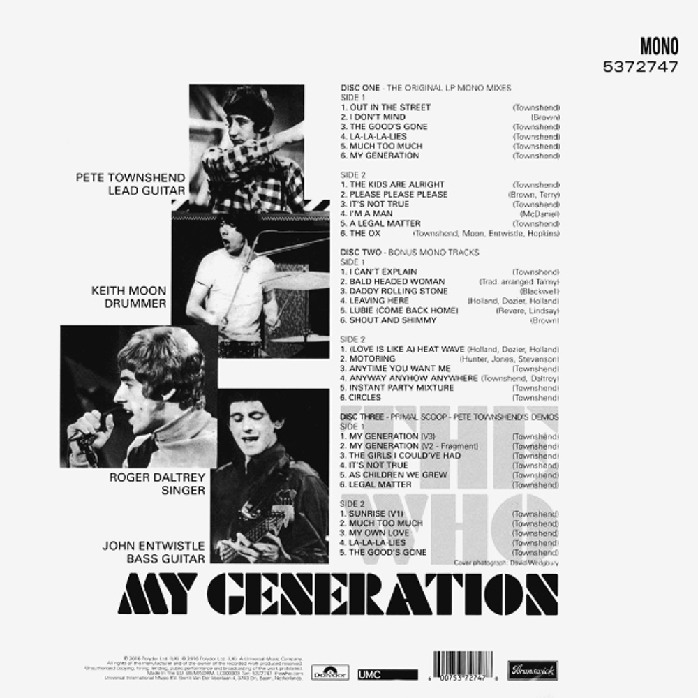 The Who / My Generation (Mono Deluxe Edition)(3LP)