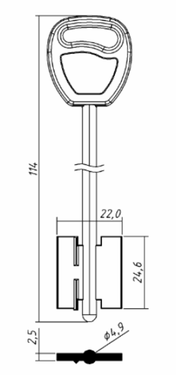Заготовка дверняк ГАРДИАН 14 в пластике
