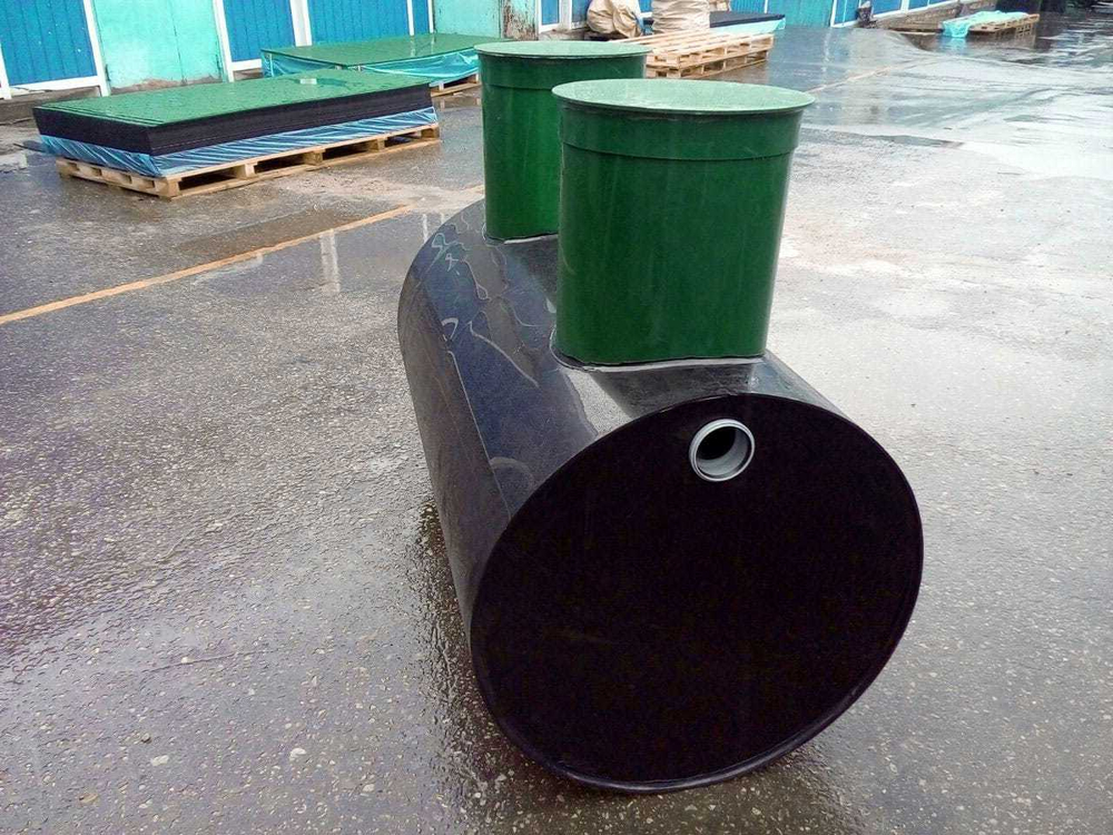 Септик Евролос Эко 6 S 3 000 л. горизонтальный / 1200 л. в сутки / 6 чел. / самотечный сброс (300x120x170см;129кг;черный) - арт.556004