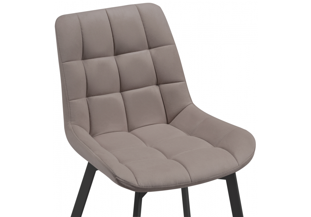 Стул на металлокаркасе Woodville Стронг 4 шт латте, черный, ножки черные