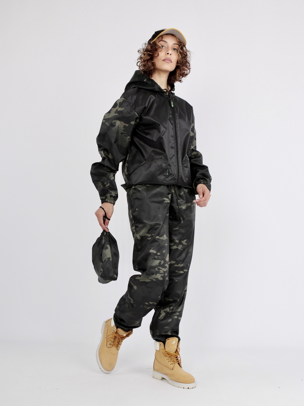 Костюм для активного отдыха Prival Ветровлагозащитный, женский, кмф Нато тёмный