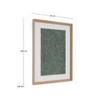 Durkan Абстрактная картина на переработанной бумаге зеленая 100 x 70 см