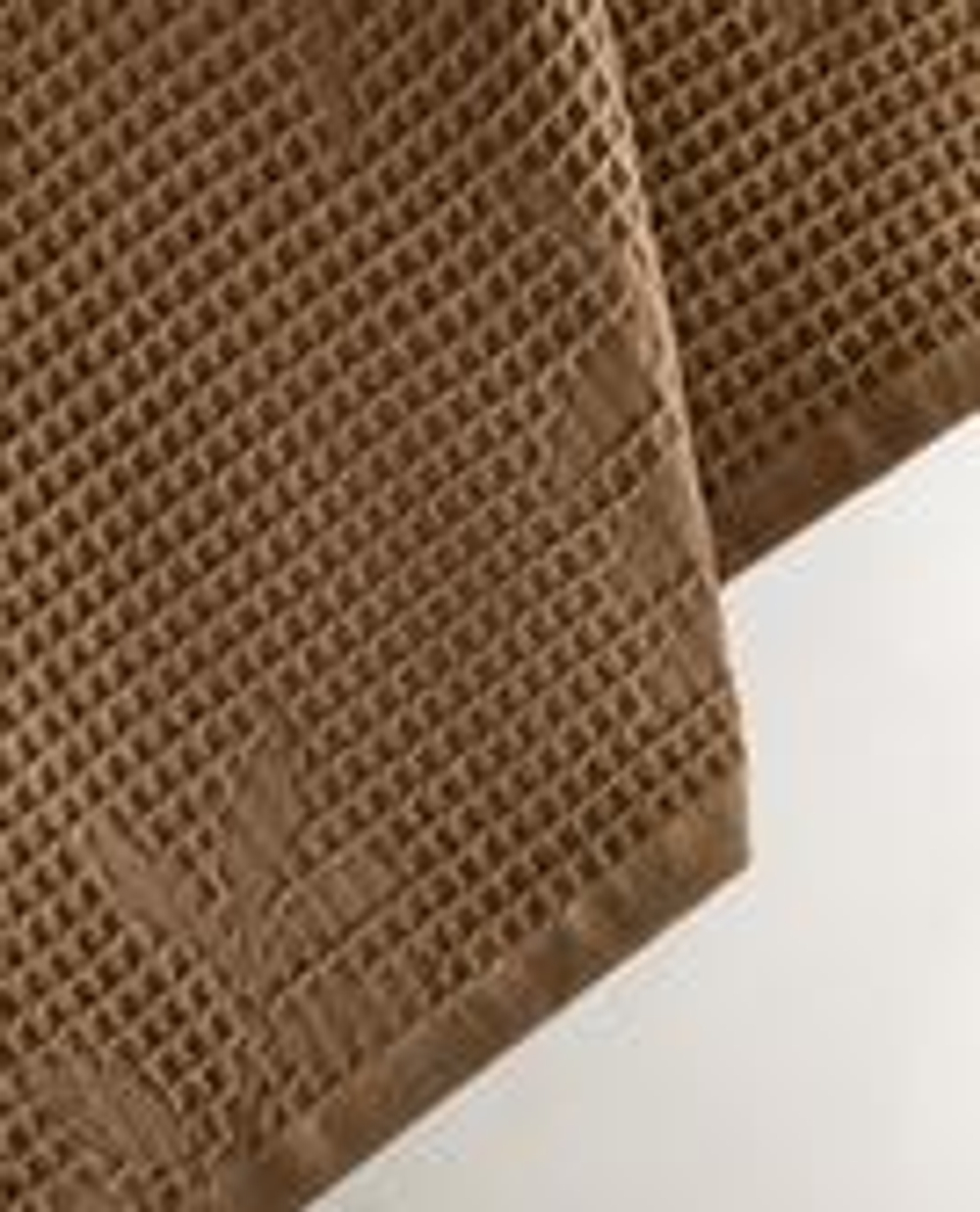 ZARA HOME КУХОННОЕ ПОЛОТЕНЦЕ С ВАФЕЛЬНЫМ УЗОРОМ, КОРИЧНЕВЫЙ