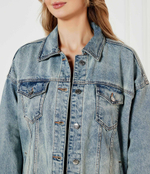 Джинсовая куртка Armani Exchange - голубой(XW000902 AF10869)