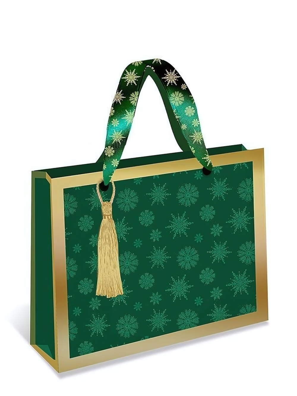 Пакет подарочный бумажный делюкс новогодний 230х180х100 0557.081 (АртДизайн)