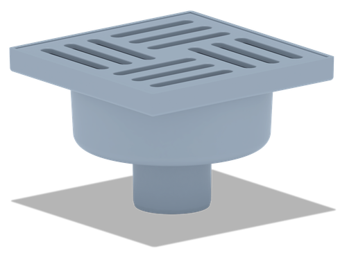 ТРАП ВЕРТ ВЫП 50 РЕШЕТКА ПЛАСТИК 150Х150 ТА5210