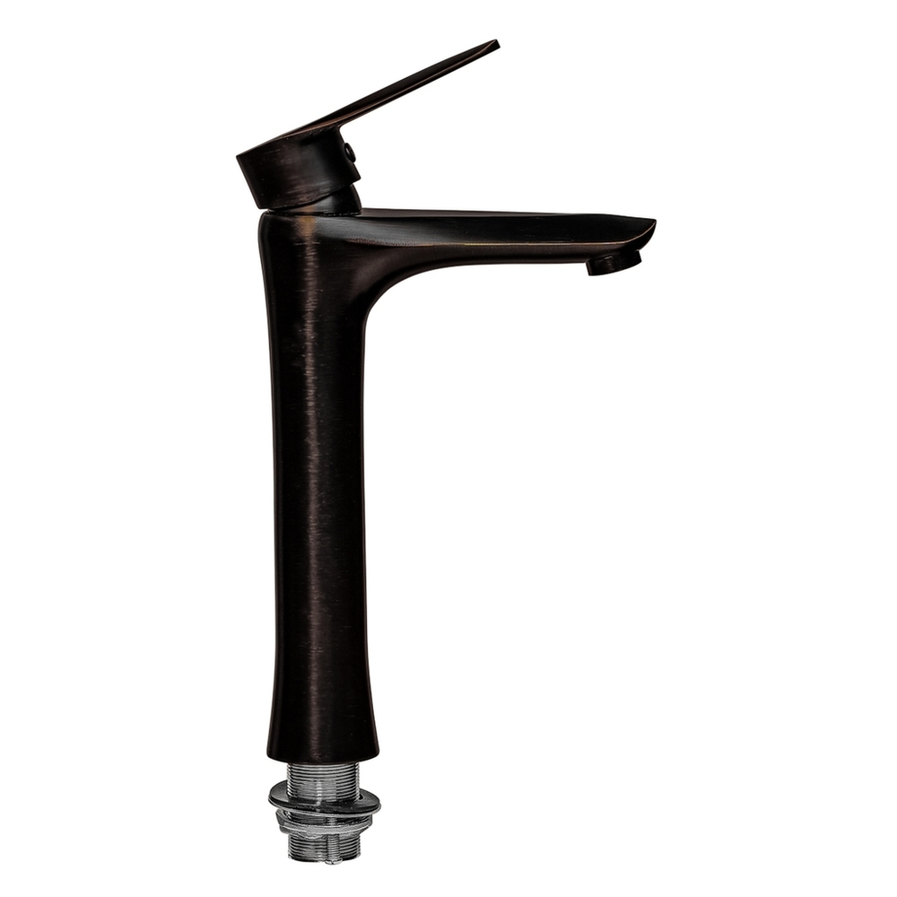 Смеситель для раковины 35к ПСМ-301-6 STEEL BLACK тип См-УмОЦБА высокий, литой ЧЕРНЫЙ-БРОНЗА