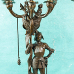 Парные канделябры с фигурами рыцарей