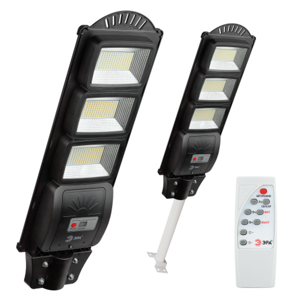 ЭРА Консольный светильник на солн. бат.,SMD, с кронштейном,60W,с датч. движ.,ПДУ,1000lm, 5000К, IP65