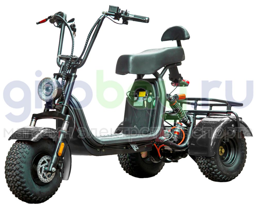 Электроскутер GT Trike X5 Off-Road - Черный Электроскутер GT Trike X5 Off-Road - Черный фото №1