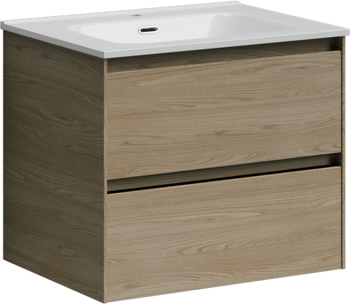 Тумба с раковиной Sancos Cento, 59 см., ламинат бежевый, CN60KE