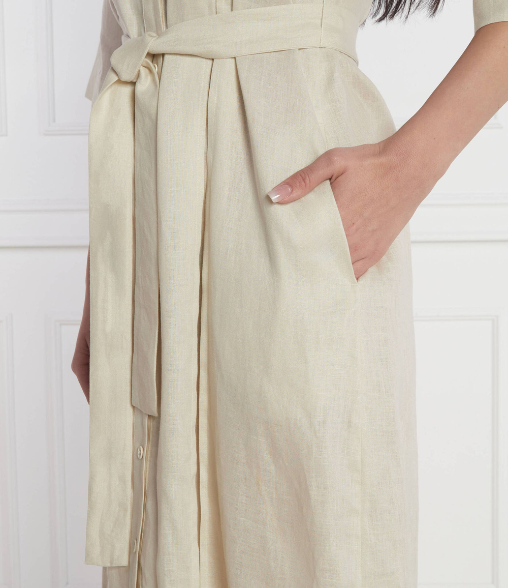 Льняное платье NOCINO Max Mara Leisure - бежевый(162210286)