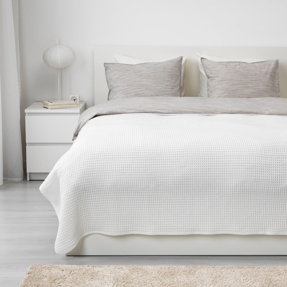 IKEA VÅRELD  (ИКЕА ВÅРЕЛД)  -  Покрывало, белое, 230x250 см