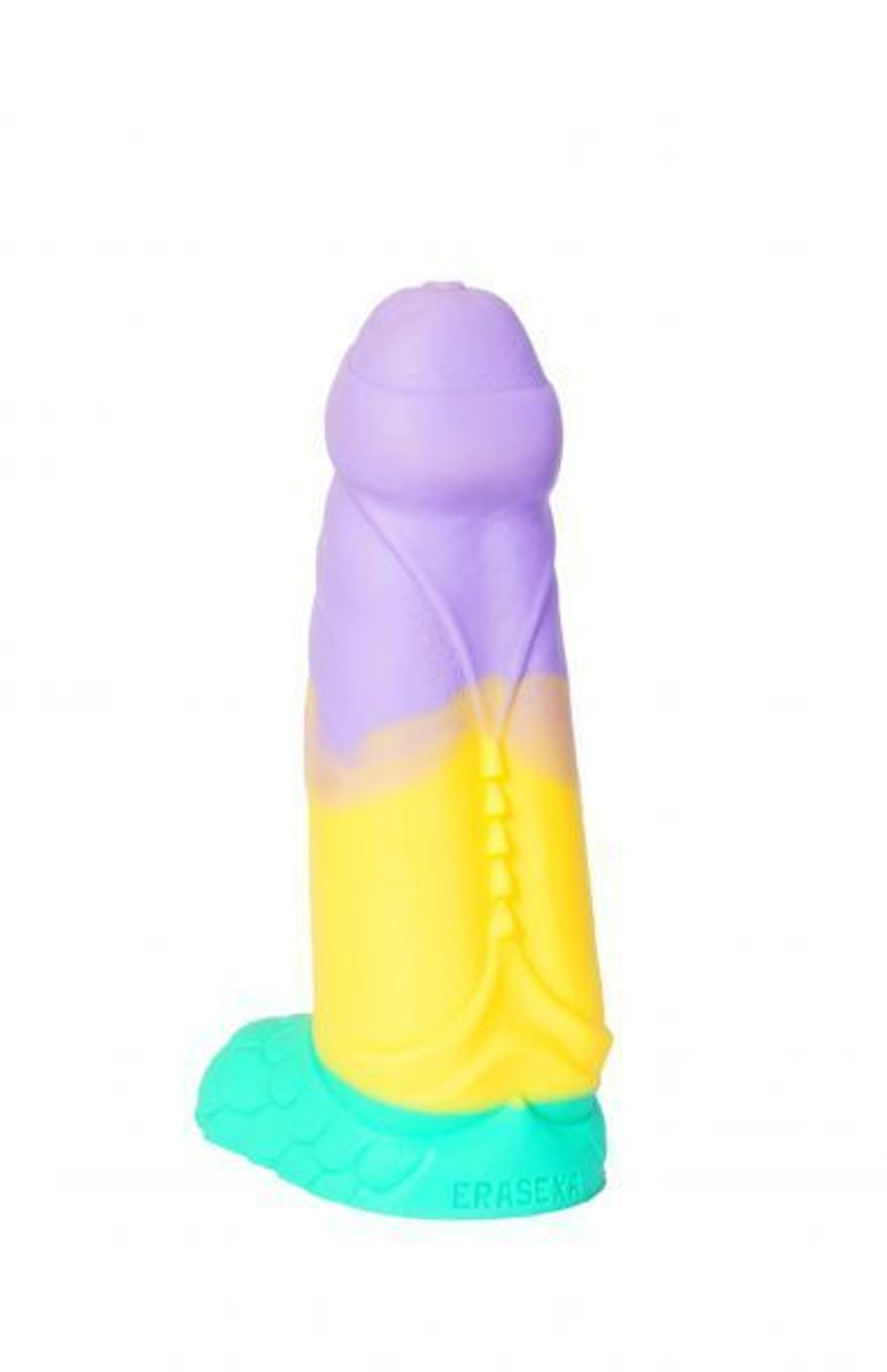 Яркий фаллоимитатор Хамелеон - 25,5 см. (Цвет: разноцветный)