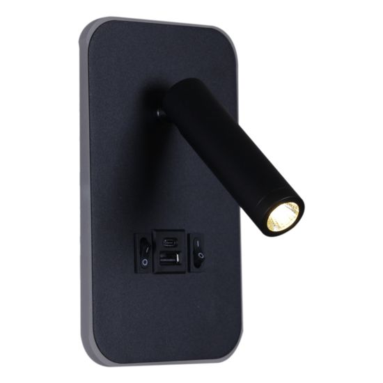 86204-9.2-001KT LED12W+USB BK светильник настенный