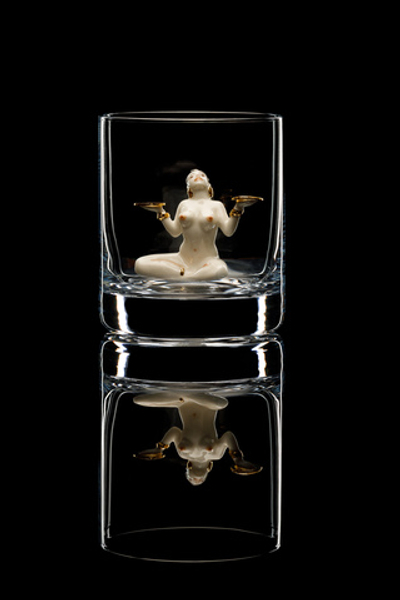 Бокал для виски. Знаки зодиака. Весы. Белый.