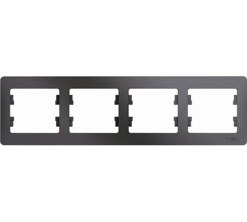 Рамка четырехместные Корса горизонтальная графит.