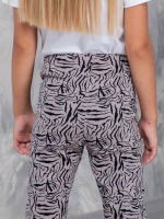 Детские леггинсы дЛГ-21/бежевый-зебра