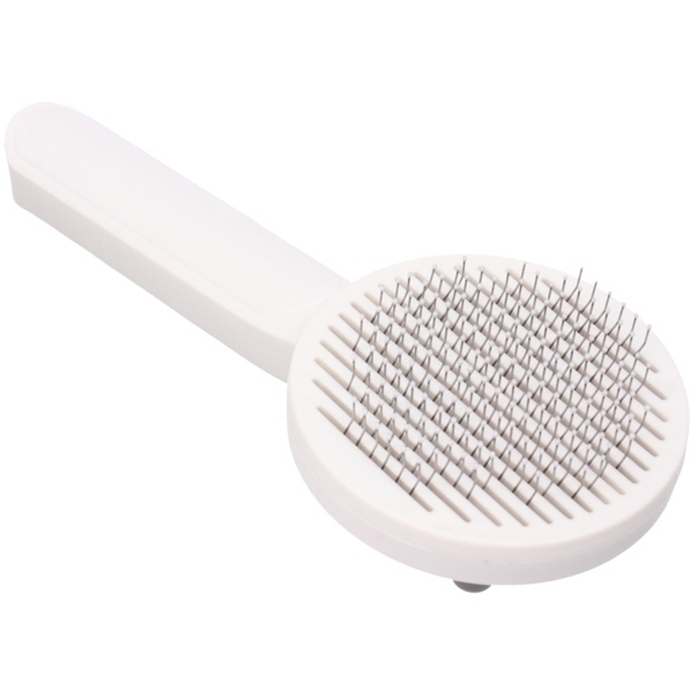 Расческа - пуходерка с кнопкой самоочистки «ПРЕМИУМ - МОЙ БРО», цвет серый, 7.5*19см (коробка)