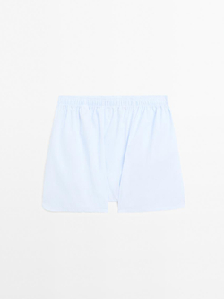 Massimo Dutti Трусы-боксеры в мелкую клетку, небесно-голубой