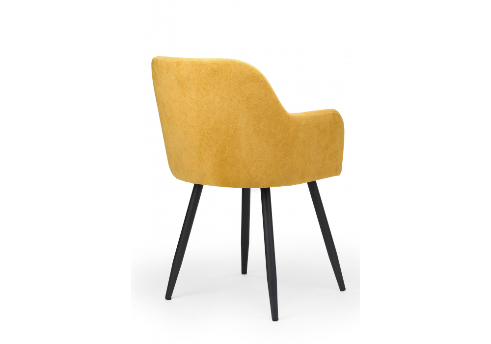 Стул на металлокаркасе Woodville Инфини горчичный (ocean 016), черный