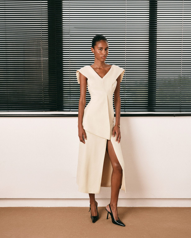 Платье миди из шерсти