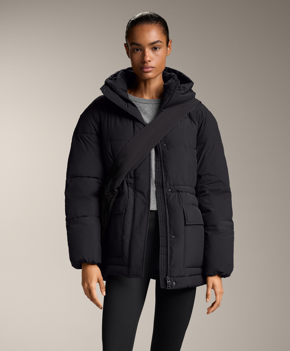 Oysho Водоотталкивающая утепленная куртка Primaloft®, черный