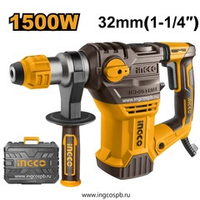 Перфоратор 1500Вт SDS-Plus 5,5 Дж кейс SUPER INGCO RH150028 INDUSTRIAL