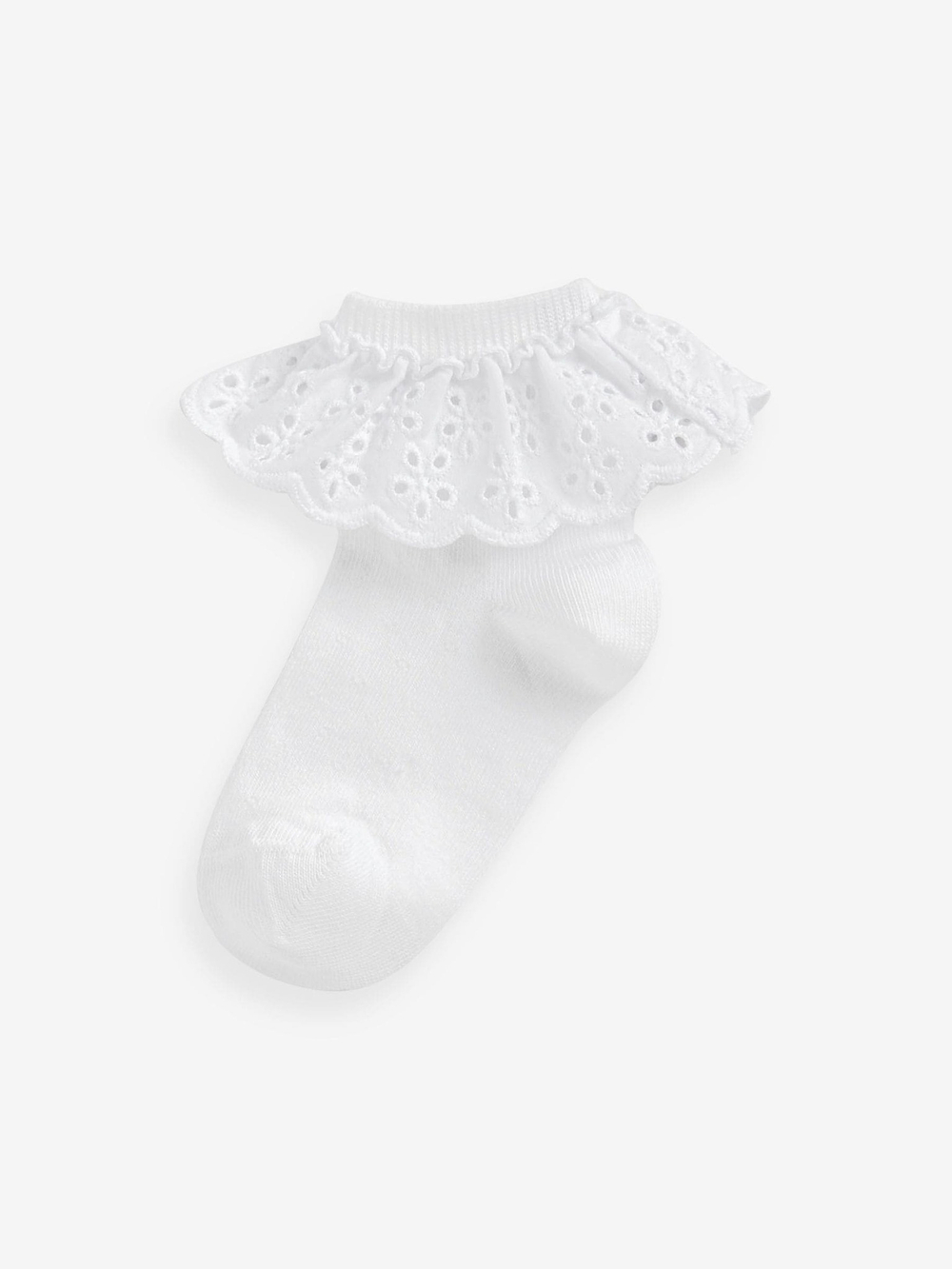 Носки хлопковые с рюшами Next N33-525, 2 шт., Белый