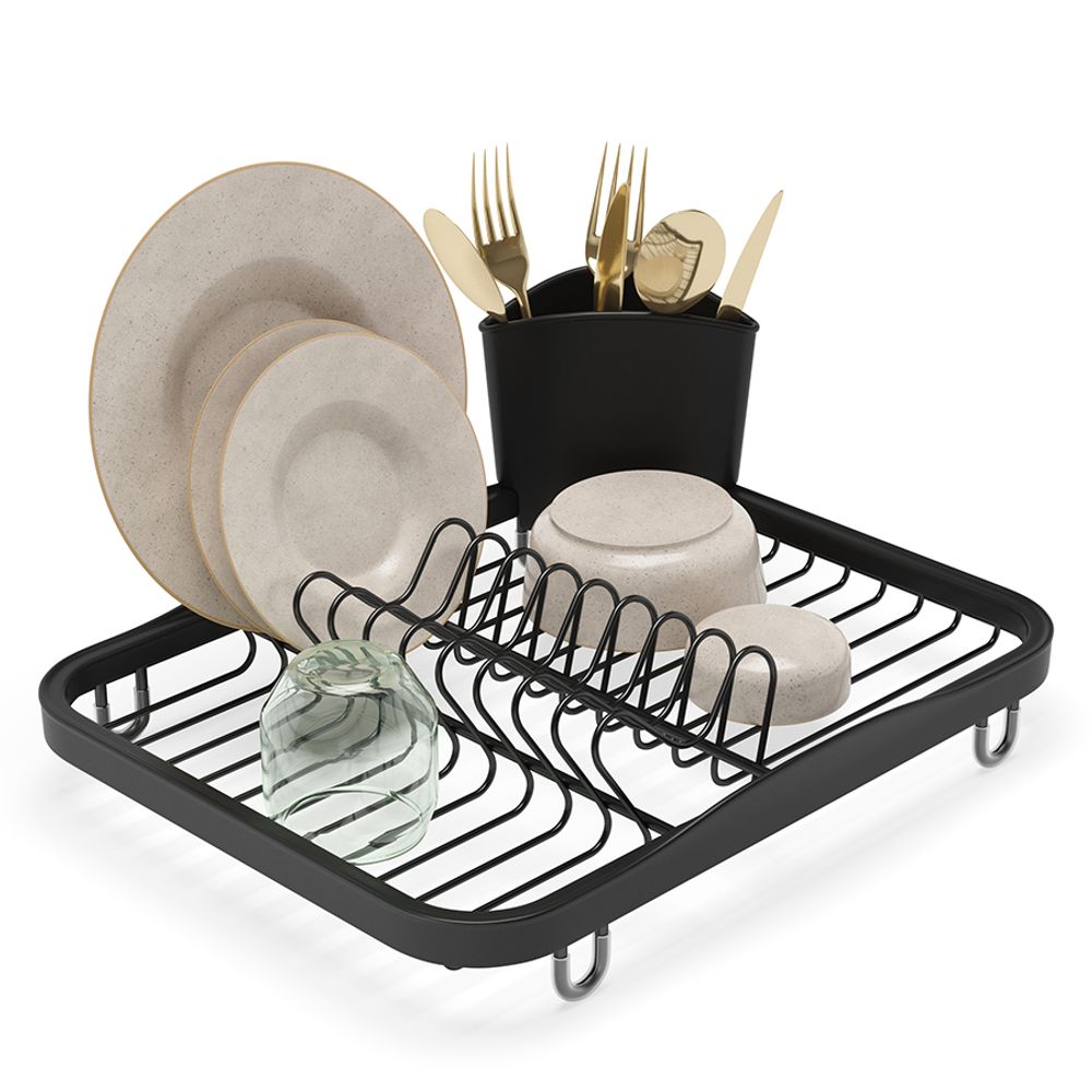 Сушилка для посуды Sinkin, 28х14х35,5 см, черная