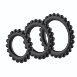 Набор из 3 эрекционных колец Sex Expert (Цвет: черный)