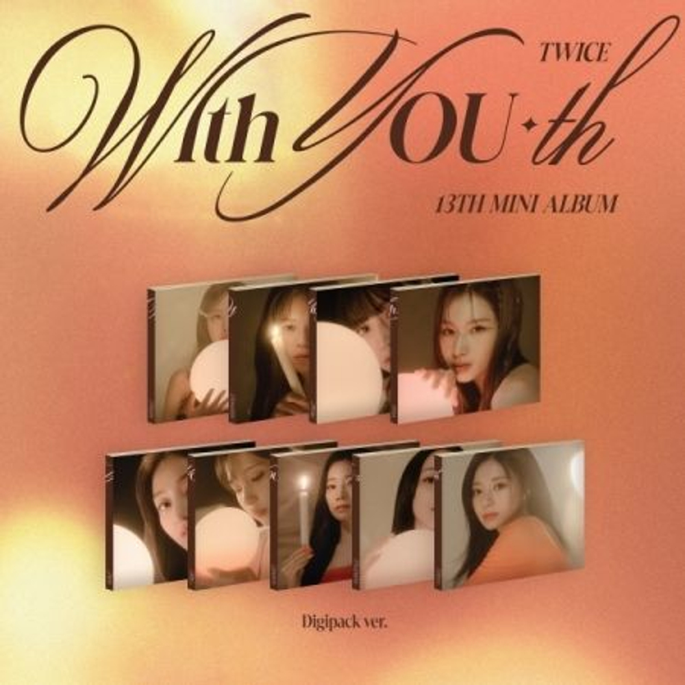 Альбом TWICE - WITH YOU-TH 13th Mini Album DIGIPACK 9 Version SET