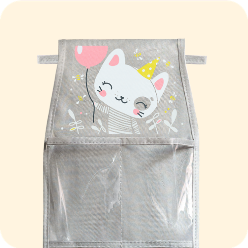 Кармашки для детского сада на резинке. Котик