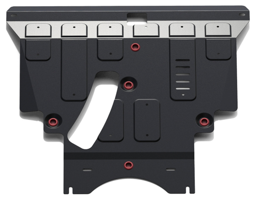 Защита картера и КПП АвтоБроня для Toyota Caldina III (V - все) 4WD 2002-2007/Toyota Ipsum M20 (V - 2.4) 4WD 2001-2009/Toyota Matrix E130 (V - 1.8) 2002-2008/Toyota Noah R60 (V - 2.0) 4WD 2001-2007, штампованная, сталь 1.8 мм, с крепежом, 111.05742.1