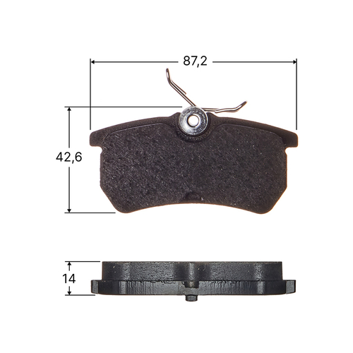 Колодки тормозные дисковые Avantech задние (противоскрипная пластина в компл.) AV169