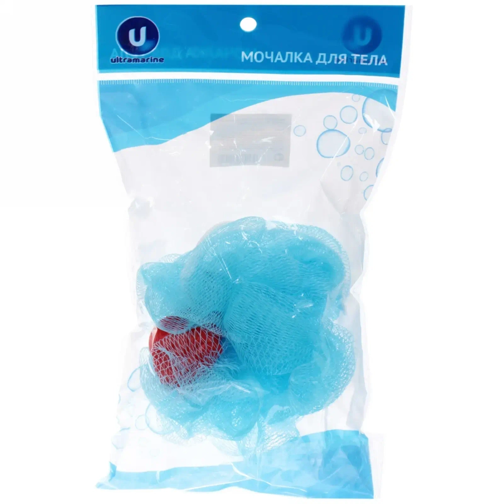 Мочалка-шар для тела полипропиленовая детская «Baby Boom - Рыбка», цвет голубой, 20гр, d-11см
