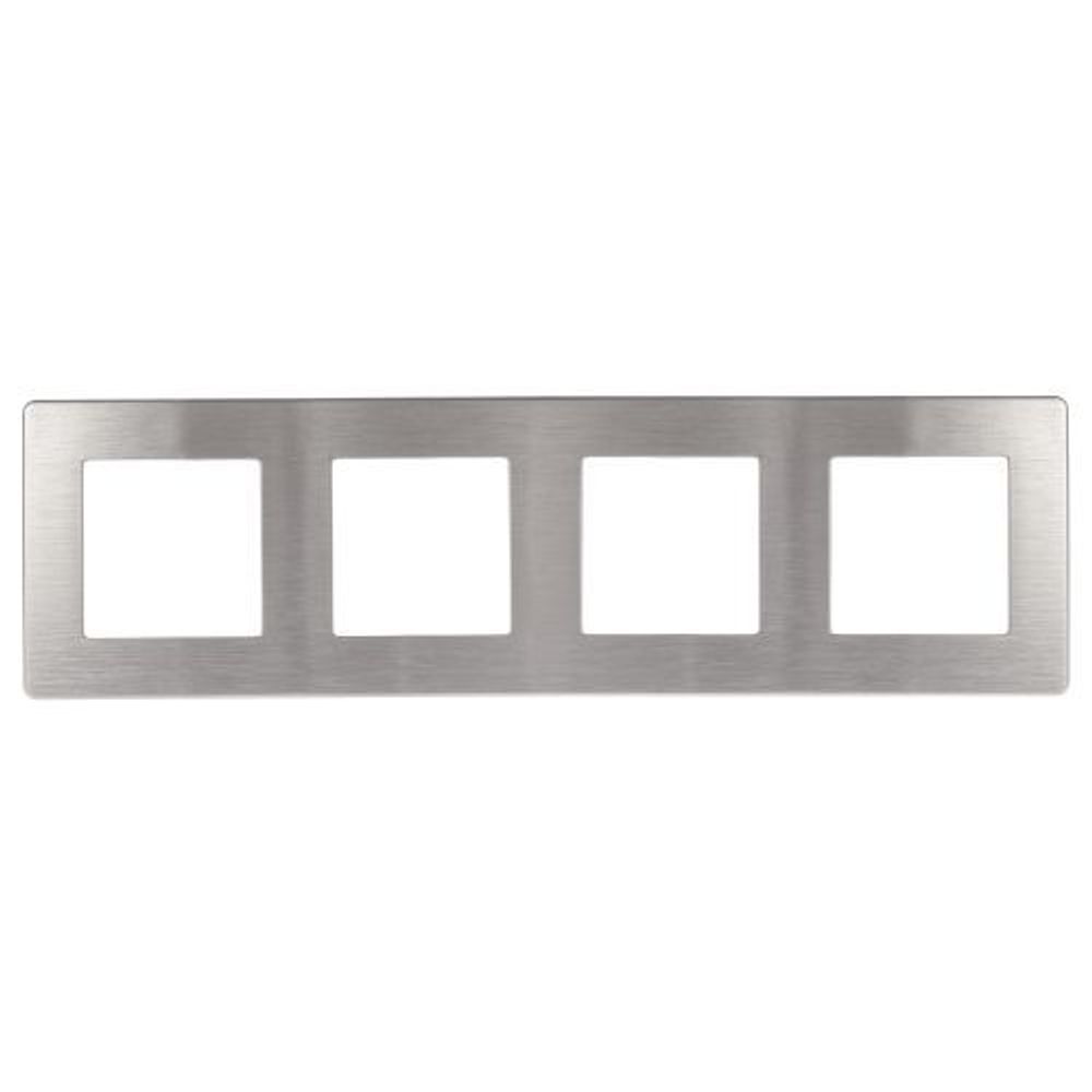 Рамка 4-м 12-5104-03 сатин алюм. Эра Б0052531