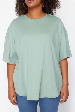 Mint %100 Pamuk More Sustainable Oversize rme T-shirt TBBSS24BF00050